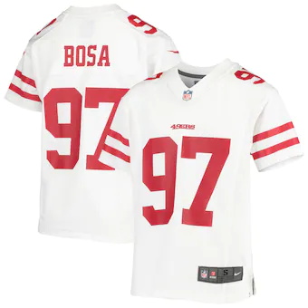 youth nike nick bosa white san francisco 49ers player game 